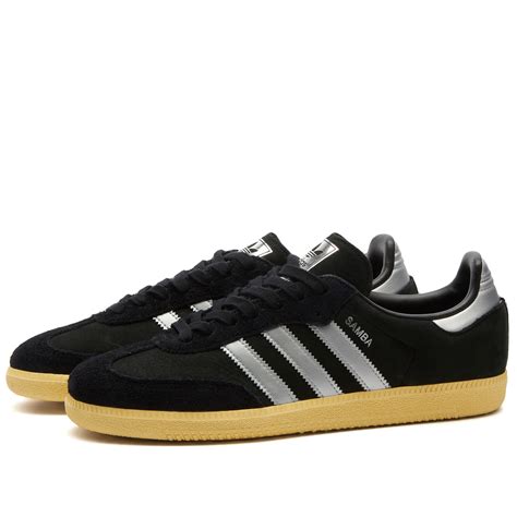 adidas Samba OG Core Schwarz Silber Metallic Herren 